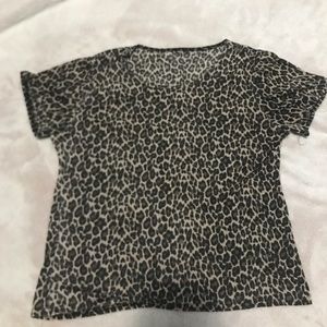 Cheetah Print cropped shirt